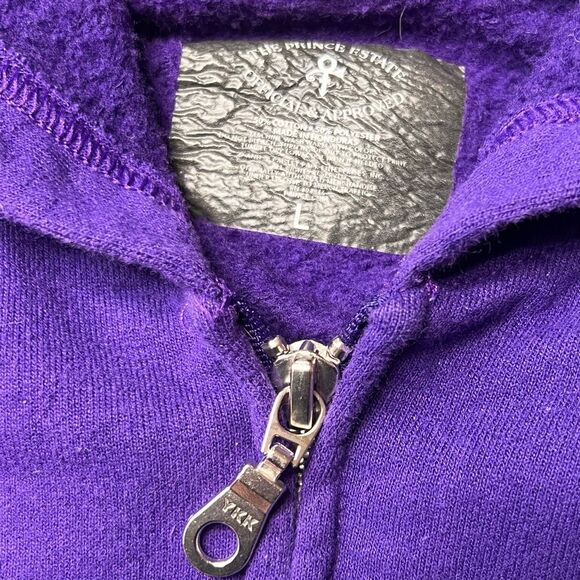 Y2K Prince Estate Hoodie Purple Rain Full Zip Hoodie Large - Picture 4 of 4